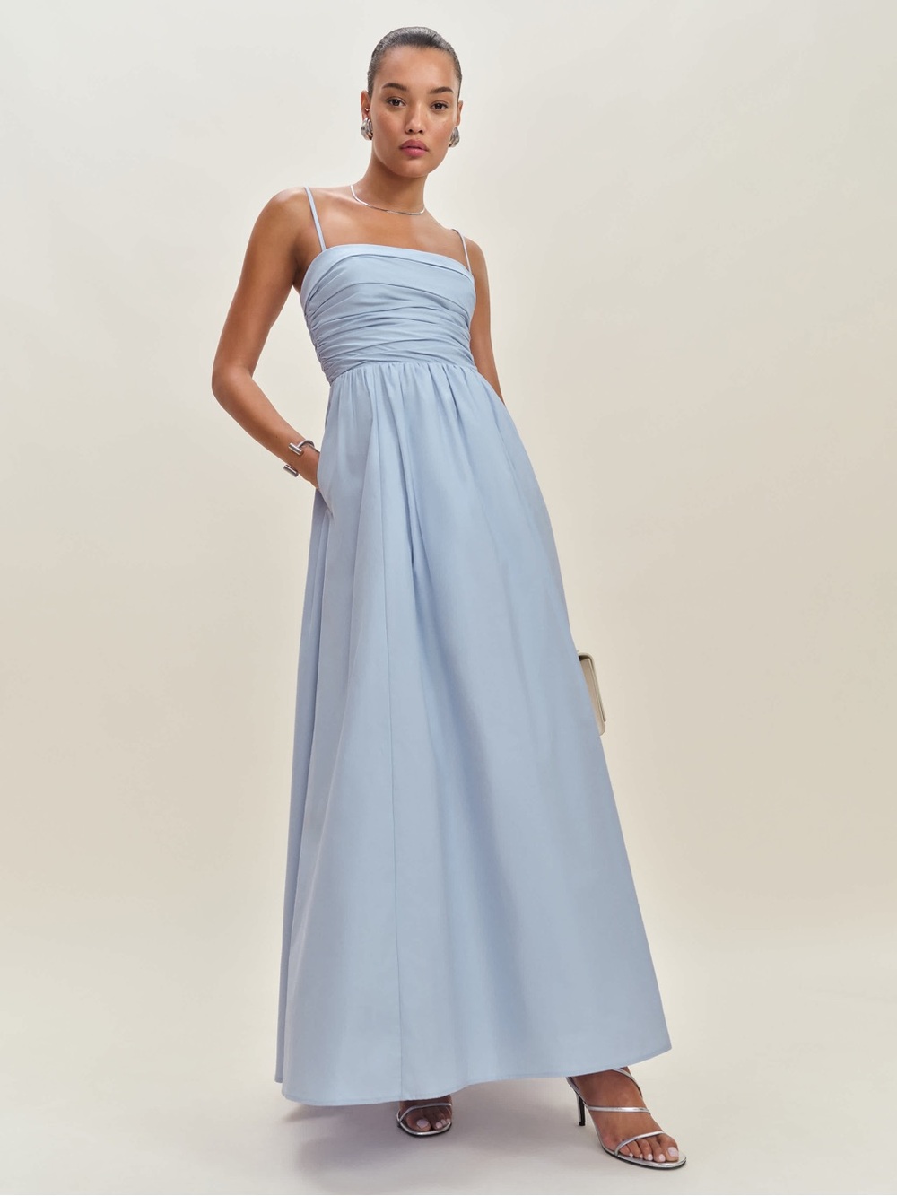REFORMATION Kastoria Dress in Ice Water 8